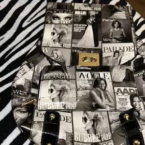 Michelle Obama Backpack Magazine Cover Collage White  NWT Amazon.com: Mizuba Michelle Obama Magazine Cover Collage  main image 2